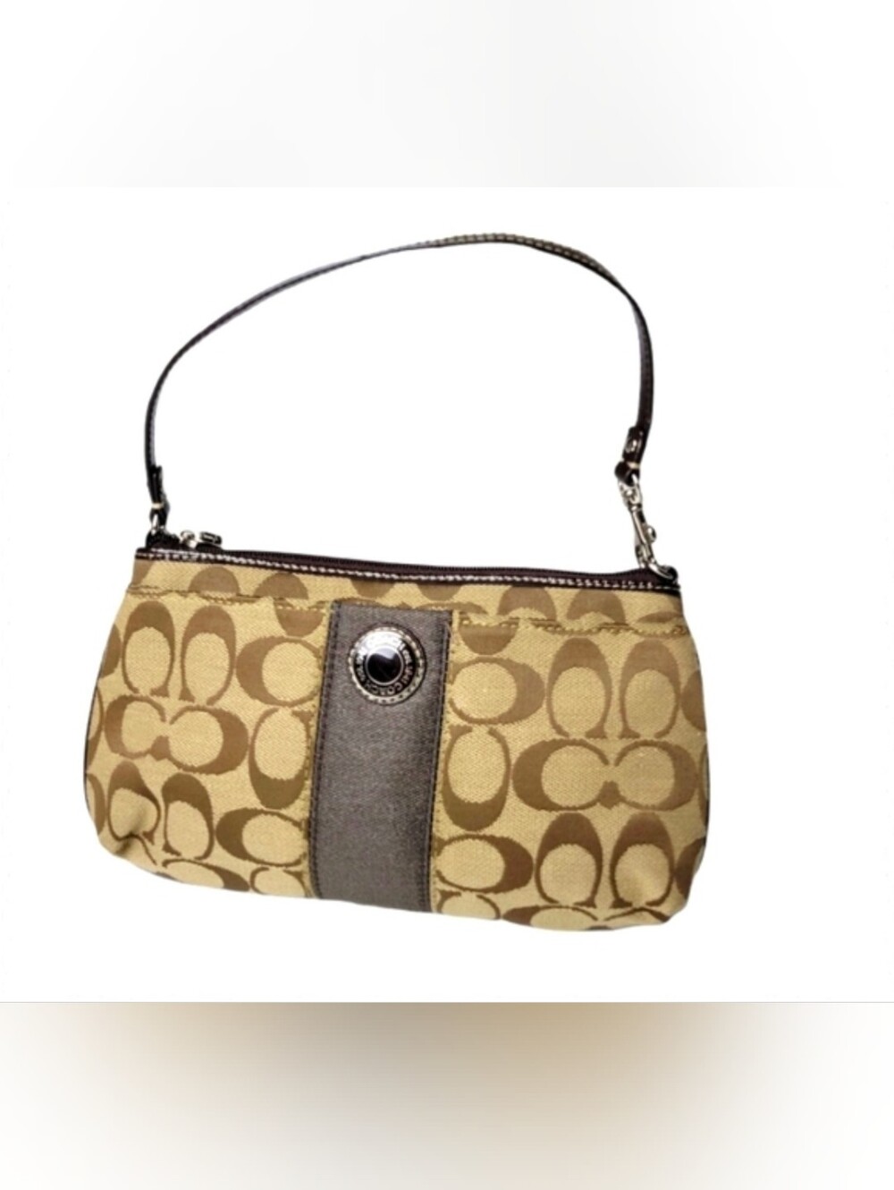 COACH  Signature Canvas Swinger Bag